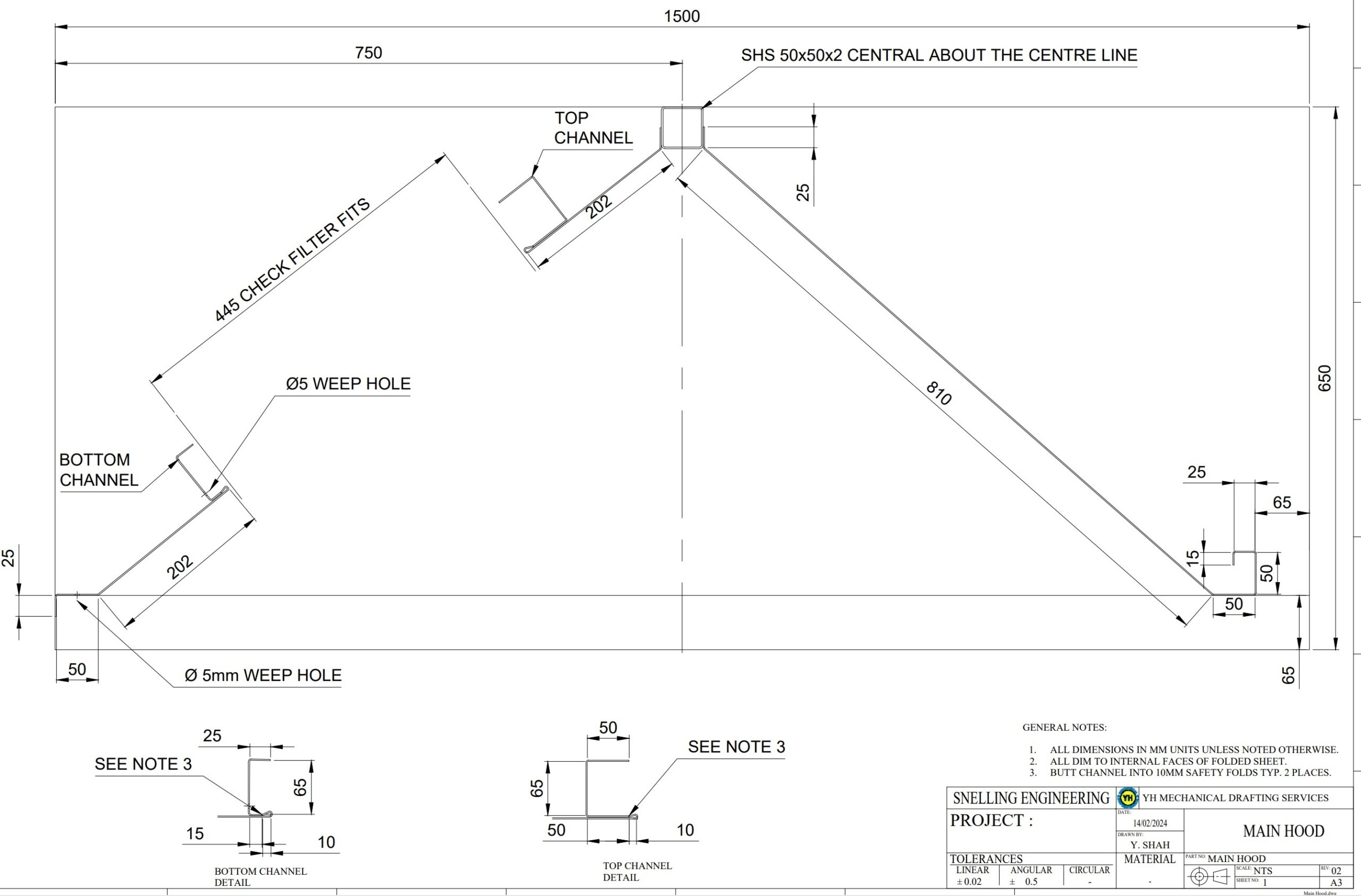 Main Hood Completed Drawing Projects